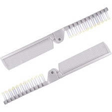 2 Piece Folding Hair Brush Set, Portable Travel-Friendly Comb   Small,...