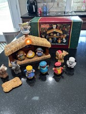 Fisher Price 2002 Little People Deluxe Christmas Story Works Lights And Music