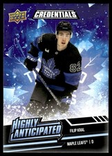 2022-23 Upper Deck Credentials Highly Anticipated Filip Kral RC #HA-17