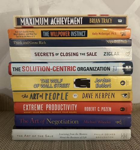 10 Book Lot Business Self Help Sales Productivity Motivation Wall Street