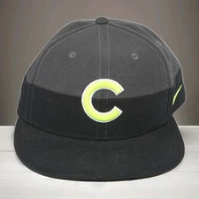 Nike True Chicago Cubs One Size Fits Most Stretch Fitted Black and Gray Hat