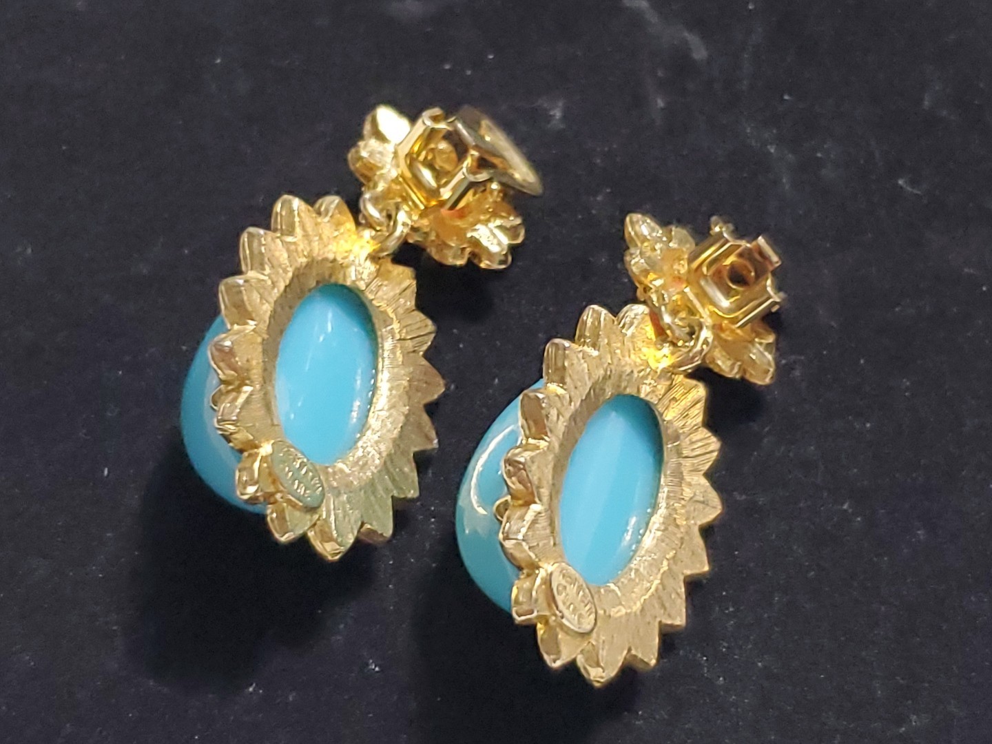 VINTAGE SIGNED KJL KENNETH JAY LANE FAUX TURQUOIS… - image 2