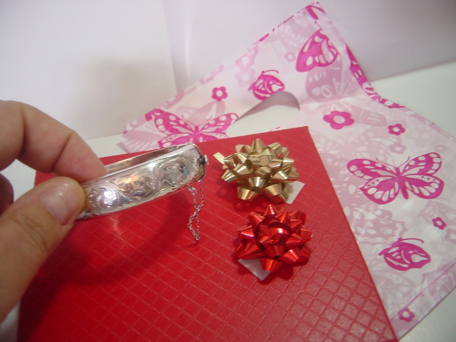 VINTAGE Solid Silver Massive Engraved Bangle Brac… - image 1