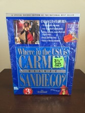 Where in the USA Is Carmen Sandiego Deluxe Edition DOS PC, 1992 BIG BOX Complete