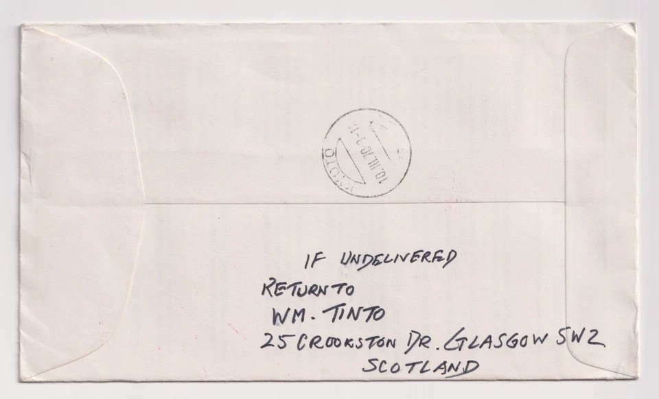 British Rural Architecture First Day Cover 1970 Return to Sender Via Japan - Image 2 of 2