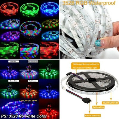 5M 300 LED Strip Light SMD RGB Plastic Adults Corded Connector Tape Lamp Decor