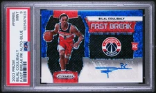 2023-24 Prizm Fast Break Blue Prizm RC Bilal Coulibaly Auto /49 PSA 9 #FBRBIL