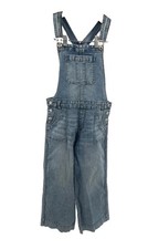 Jordache Girls XL 14-16 Wide Leg Cropped Denim Overalls Adjustable Straps