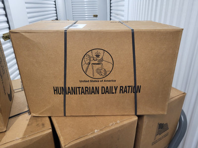  Humanitarian Daily Ration MRE  Vegetarian  1 Case 10 Packages