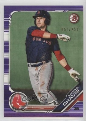 2019 Bowman Prospects Purple 53/250 Michael Chavis #BP-92 Rookie RC s3g