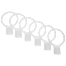 6 Pcs PVC Traffic Cone Connectors Flexible Safety Barrier Pole Rings 