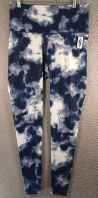 Old Navy Active Powersoft Womens Blue And White Tie Dye Leggings Size XLT Tall
