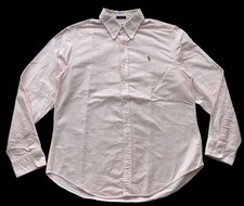 Ralph Lauren Vintage Striped Oxford Shirt Women Classic Fit Japan