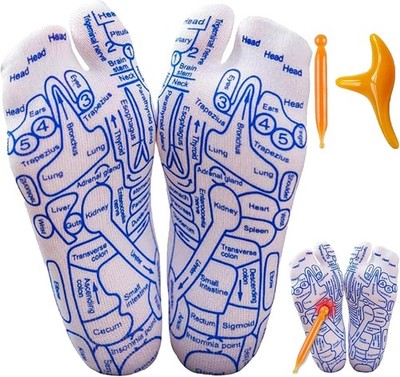 Reflexology Socks with Trigger Point Massage Tool, Foot Pain Relief Remedy women