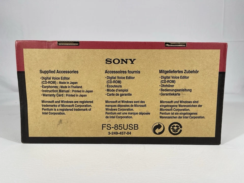 Sony FS-85USB Digital Voice Editor Recorder Transcribing Kit Foot Pedal Control - Image 2 of 4