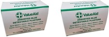 Image of Value Aid Assorted Blue Detectable Plasters – Box of 100 (Pack of 2)