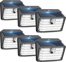 [6 Packs] Solar Motion Lights Outdoor, Ultra Bright 6 Pack, Cool White 