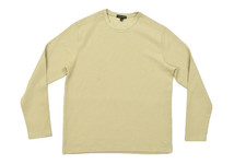 Banana Republic Men's Size L Tan Waffle Knit Long Sleeve T-Shirt Cotton Blend