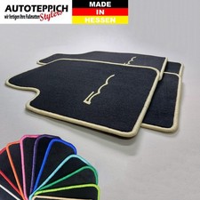 Premium Fein Velours Fußmatten für Fiat 500 500c 2007-2013 "500" Farbe wählbar