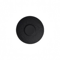 Villeroy & Boch Manufacture Rock Mokka-/Espressountertasse Schwarz D. 12Cm Porze