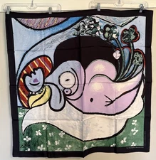 Metropolitan Museum of Art 100% Silk Scarf 36" Square 2009 Picasso's The Dreamer