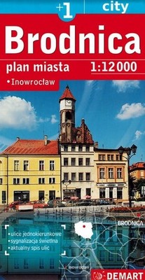 Brodnica +1. Inowrocław. Karte / Stadtplan. Demart