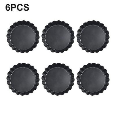 6pcs / 4-inch Egg Tart Pie Baking Tray (10cm * 2cm, Remark: Packed In 6 Bags)