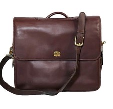 COACH Vintage Unisex Luxury Designer Leather Briefcase Mahogany 0544 Rare