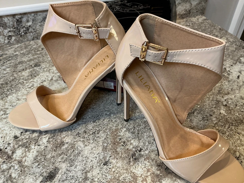 Liliana Jesse-39 Desnudo Moda Correa al Tobillo Stiletto Tacón Alto-NUEVO EN CAJA-talla 10 Foto 2 de 4