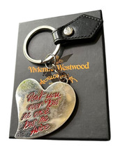 Vivienne Westwood Key Ring Holder Charm Bag Orb Heart Black Silver From Japan
