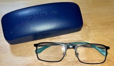 Men s Lacoste Glasses Metal Frames and Case L2240 Black Green Pre-Owned EUC