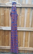 Escapada Game Day Dress Blue Orange Alice Medium 