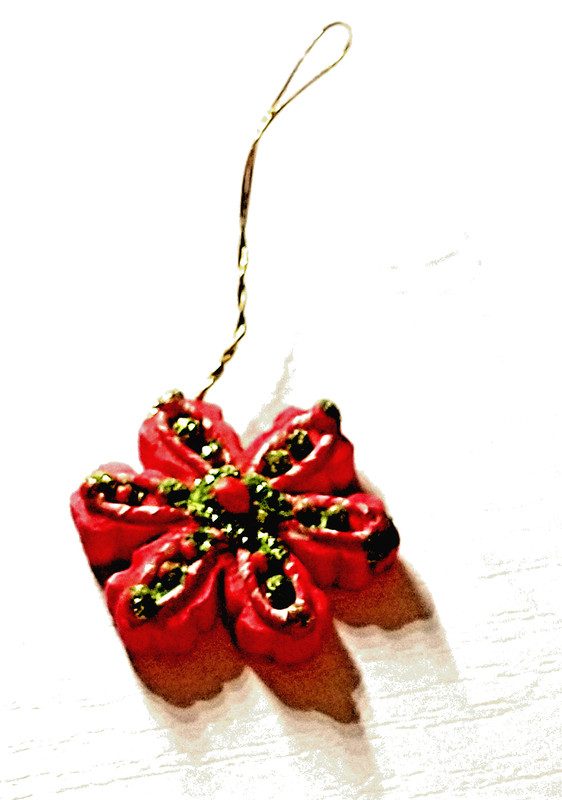 Vintage Christmas Ornament Beaded Very Small
