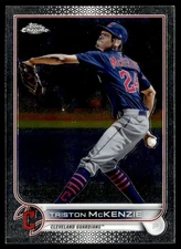 2022 Topps Chrome Triston McKenzie Cleveland Guardians #142