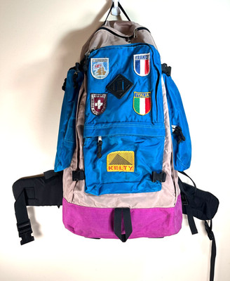 KELTY Vintage Multicolor Hiking Outdoor Camping Back Support Backpack 24''x18''