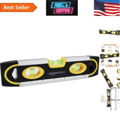 Lightweight 9-Inch Magnetic Level with Integrated Ruler - Ideal for DIY Projects