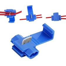 Quick Splice Wire Connectors Snap Kit, Self Stripping Splice Blue 100