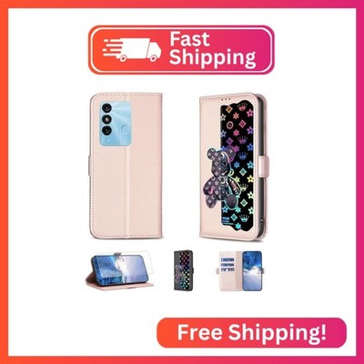 Case Compatible for Itel Vision 3 Plus Phone Case Flip Stand Cover [with Tempere