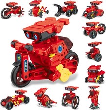 12-in-1 STEM Robot Kit Toys for Kids 8-12 12-16, DIY Robot Building Educational