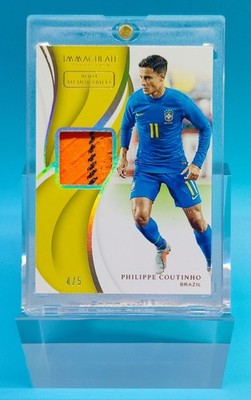 2018-19 Immaculate Brazil Philippe Coutinho Match-worn Boot Patch
