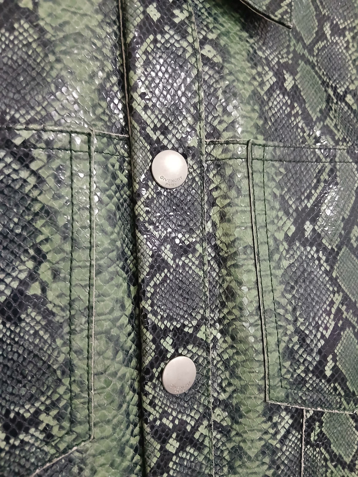 Givenchy Paris Python Snake Effect Leather Jacket… - image 9