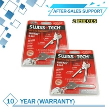 Swiss Tech 6In Key Pocket Tool Keyring Stainless Steel Screwdrive New PA D28