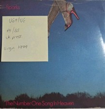 Sparks The Number One Song In Heaven Vinyl Record 7" VG+/VG VS 244 1979