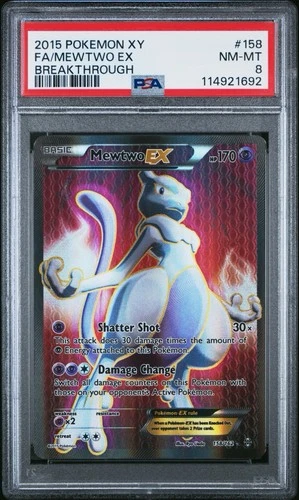 Mewtwo EX 158/162 PSA 8 Holo XY BREAKthrough Pokemon Card 🔥🔥