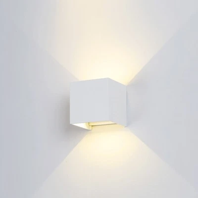 LED Wandleuchte weiß außen & innen verstellbar 6W COB 490lm Up & Down warmweiß - Bild 1 von 4