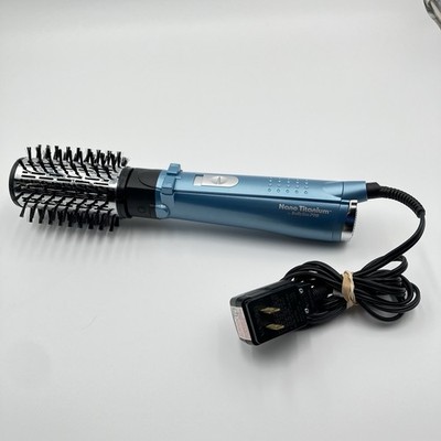 Babyliss Pro BABNT178c Nano Titanium 2  Rotating Hot/Cool Air Curling Brush Blue