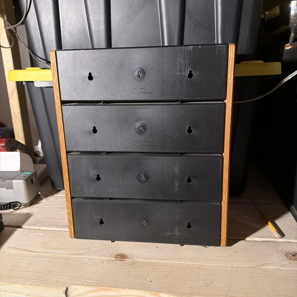 Laserline 48 CD Compact Disc Storage Case Holder Lock Eject Drop Down Doors - Image 4 of 4