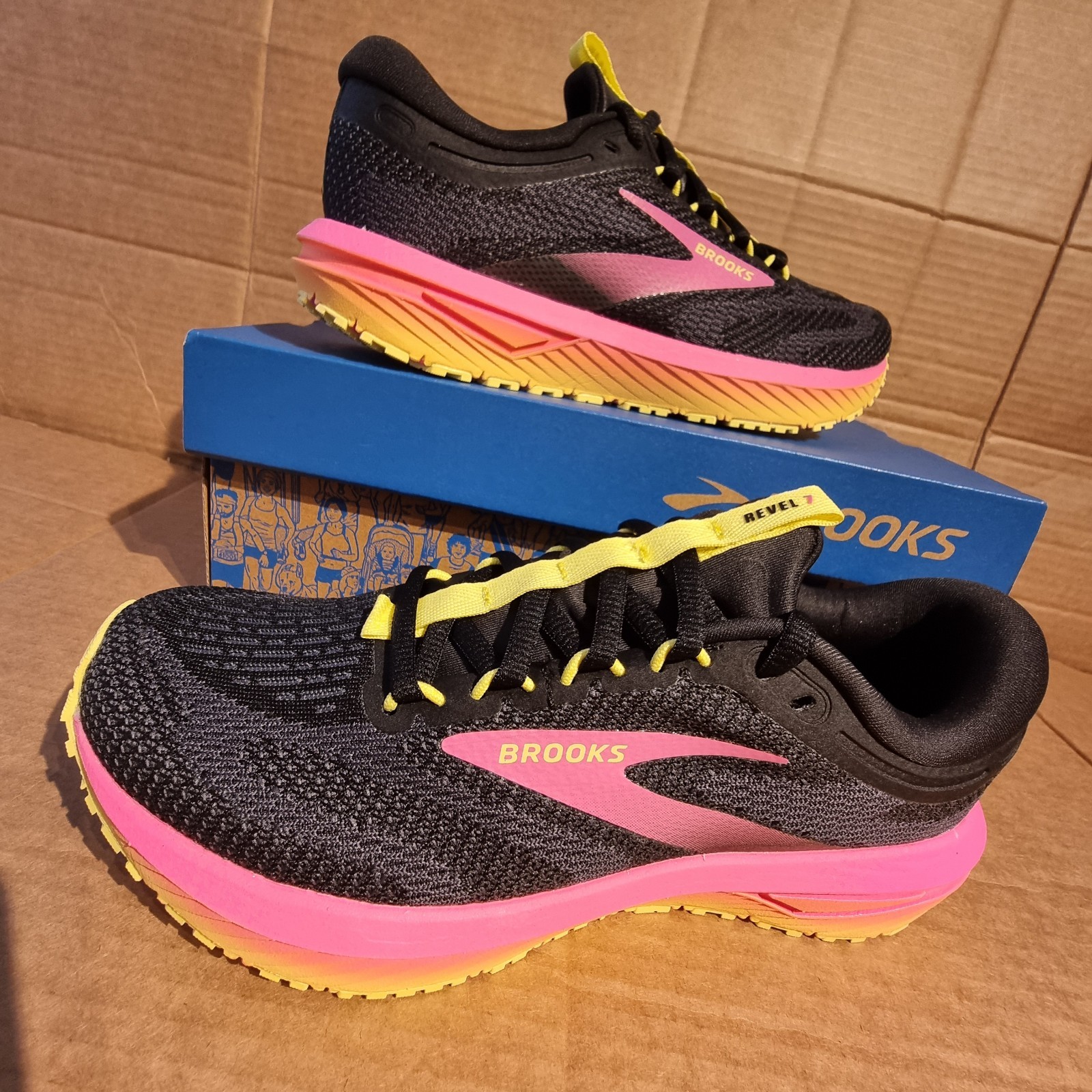 Brooks Revel 7 Women's Running Shoes UK4.5, Black/Pink, Premium Workout Trainers