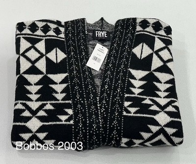 Frye Women's The Cozy Cardigan, Black, Size XL