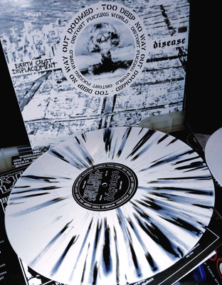EARTH CRUST DISPLACEMENT - DISEASE LP Splatter Black N White Ltd 100 World
